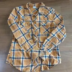 チェック柄長袖シャツ（オレンジ系）LEVI'S