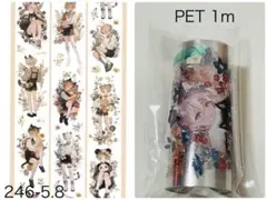 【 同梱¥290 】PET 1m 海外マスキングテープ 切り売り#382のサムネイル