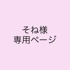 そね様専用ページ