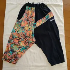 ZUMBA WEAR サルエルパンツ ブラック マルチカラー