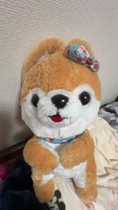 豆柴三兄弟　ぬいぐるみ リボン付き