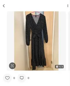 【新品未使用】SHEIN ドット柄ロングワンピース XS