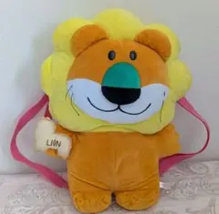 たべっ子どうぶつ　らいおん　ぬいぐるみリュック　ビスケット&チャック付