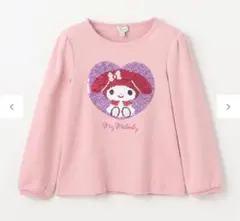 新品 anyfam サンリオマイメロディ ミラクルスパンコール長袖Tシャツ140