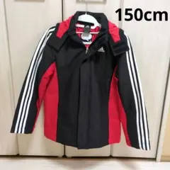 《最終値下げ》adidasジャケット150cm 黒/赤フード付きジャンバー
