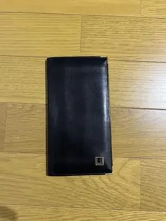黒 レザー ダンヒル長財布 6カードポケット