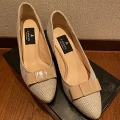 リボンパンプス　ランバン　22.5のサムネイル