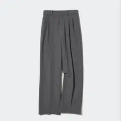 UNIQLO タックワイドパンツ グレー Mサイズ ユニクロ