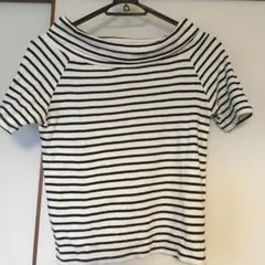 ボーダー Tシャツ オフショルトップスのサムネイル
