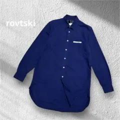 rovtski ロフトスキー　ロングシャツ　ジャケット　ネイビー　Lサイズのサムネイル