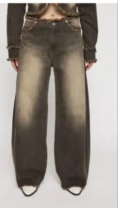 LAGUA GEM ワイドデニムパンツ グレー 23