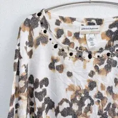 希少✨️alfred dunner【3X】レオパード柄チュニック 装飾ビジュー