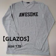 【GLAZOS 】長袖カットソー 170cm グレー AWESOME