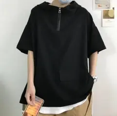 半袖 パーカー ブラック メンズ オーバーサイズ ZARA H&M GAP 夏