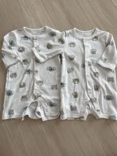 動物柄ロンパース 50-60cm 2点セット