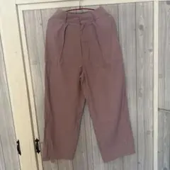 gu くすみピンク ワイドパンツ M