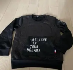 トレーナー　裏起毛　120センチ　中ボア　ブラック