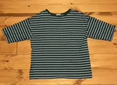 【BAYFLOW】ボーダーTシャツ グリーンのサムネイル