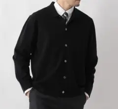 新品 GLOBAL WORK メルティポロ カーディガン ブラック S