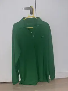 Nike Golf DRI-FIT 緑色長袖ポロシャツ