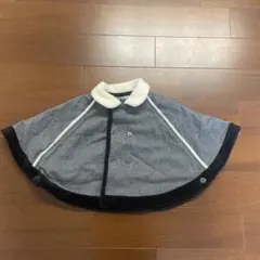 familiar ベビーポンチョ 60-90 グレー