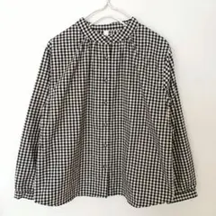 ORDINARY FITS ギンガムチェックワイドシャツ 日本製 ちびポケット 