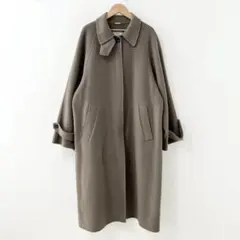 美品✨GALERIE VIE　ウールダブルフェイス　ノーカラーコート　グレージュ 美品✨GALERIE VIE ウールダブルフェイス ノーカラーコート グレージュ