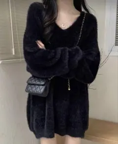 shein セーター 黒 ブラック レディース Dazy