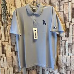 新品タグ付き MLB ロサンゼルス・ドジャース ポロシャツ LL サイズ グレーのサムネイル