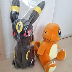 ポケットモンスターめちゃもふぐっと　ぬいぐるみ　ブラッキー　ヒトカゲ