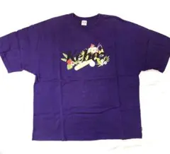 Keboz プリントTシャツ 半袖 ロゴ 刺繍 総柄 M