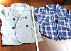 キッズアウター　90サイズ　コートとシャツ　2点セット