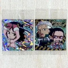 ワンピース大海賊シールウエハース LOG.8 たしぎ スモーカー シークレット