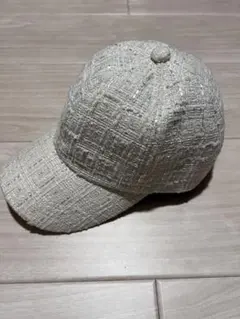 soleile ホワイト ツイードキャップ