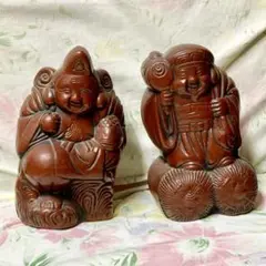 大黒様 恵比寿様 金属製 金属工芸 置物 - メルカリ