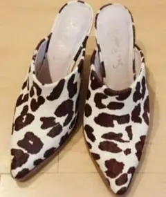 searoomlynn 【※訳あり】レオパード ハラコ サボ ミュール パンプスのサムネイル