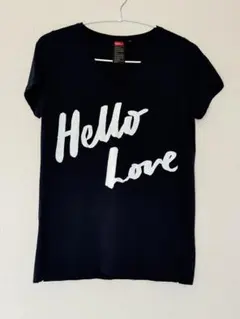 未使用♡Hello Love ロゴ Tシャツ ネイビーのサムネイル