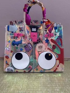 ポップアート柄 クリアトートバッグ ポーチ付き - メルカリ