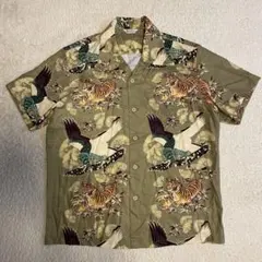 希少XXL✨ ステュディオダルチザン 豚 虎 タイガー 福 刺繍 シャツ 半袖 希少XXL✨ ステュディオダルチザン 豚 虎 タイガー 福 刺繍 シャツ