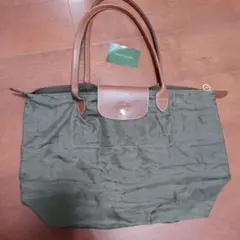 LONGCHAMP トートバッグ カーキ×ブラウンのサムネイル
