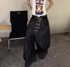 ワイド バギー デニム パンツ QS86 elev g.e.e.k 地底人