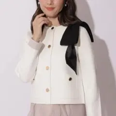 【未開封】Apuweiser-riche ショルダー リボン ニット ジャケット