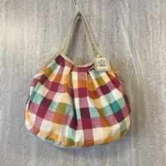 SiSi グラニーバッグ チェック カラフル トートバッグ ガーリー 春 夏