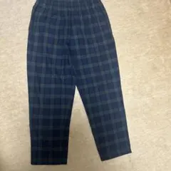 GU チェック柄チノパン ネイビー・グリーン