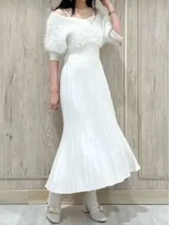 美品　マーキュリーデュオ　2wayドッキングワンピース　S オフホワイト