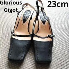 Glorious Gigot　スクエアトゥバックストラップパンプス　23cmのサムネイル