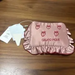 GELATO PIQUE いちご刺繍フリルポーチ 新品のサムネイル