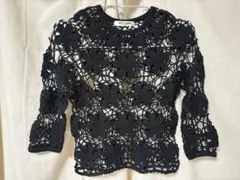 NICE CLAUP 黒 かぎあみ　長袖カットソー 110 最終値下げ