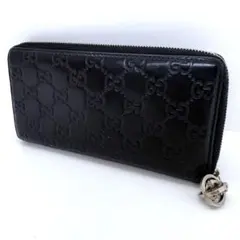 【美品】 GUCCI グッチ GG柄 シマレザー ラウンドファスナー 長財布のサムネイル