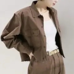 ラングラー　ジャケット　ショート丈　Mサイズ　ブラウン　CITYSHOP ワークのサムネイル